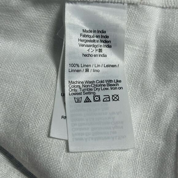 Madewell Women's Embroidered Tank Dress Linen White Square Neck Size 00 NEW Flaw - Picture 11 of 11